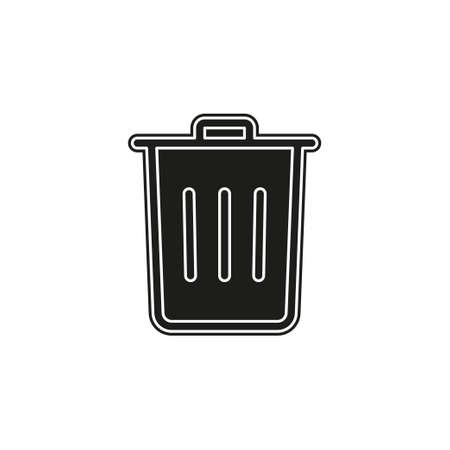 Simple Trash isolated. Flat pictogram - simple iconのイラスト素材