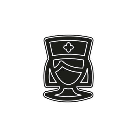 nurse icon, vector medical care, hospital symbol. Flat pictogram - simple iconのイラスト素材