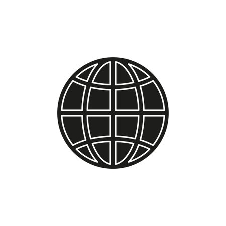 Globe icon, earth planet - global world, global sign - map isolated.のイラスト素材