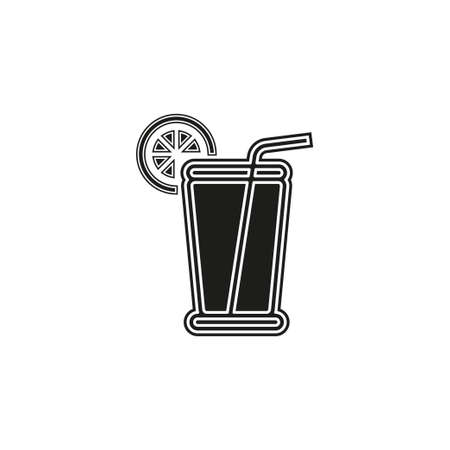 fresh juice icon, cold tropical juice.のイラスト素材