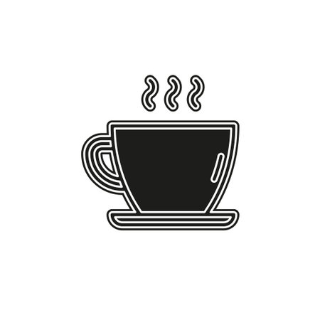 coffee cup icon, coffee mug, hot drink espresso. Flat pictogram - simple iconのイラスト素材