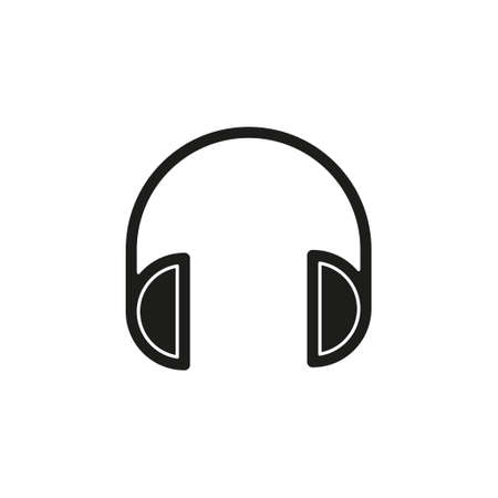 vector headphones icon - sound music illustration - dj equipment. Flat pictogram - simple iconのイラスト素材