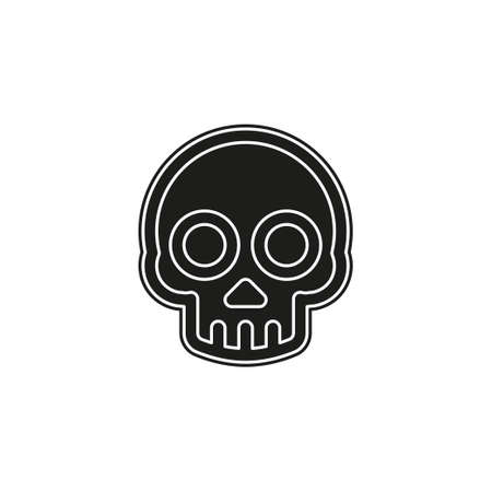 danger skull icon, vector skull crossbones symbol - danger sign. Flat pictogram - simple iconのイラスト素材