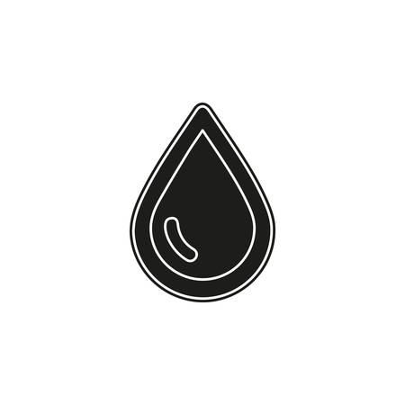 vector rain drop illustration - raindrop symbol isolated - nature element. Flat pictogram - simple iconのイラスト素材