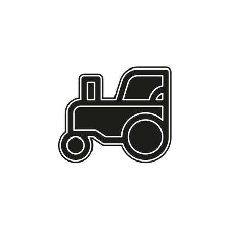 vector Tractor illustration, farm vehicle, agriculture machine. Flat pictogram - simple iconのイラスト素材