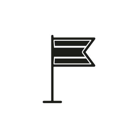 Flag pointer sign icon. Location marker symbol. Flat pictogram - simple iconのイラスト素材
