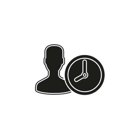 managing time icon, vector time management concept. business symbol. Flat pictogram - simple iconのイラスト素材