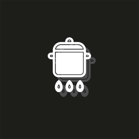 cooking pot icon.のイラスト素材