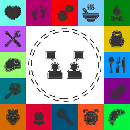 people management concept line icon. Simple element illustration. people management concept outline symbol design from Management set. Flat pictogram - simple iconのイラスト素材