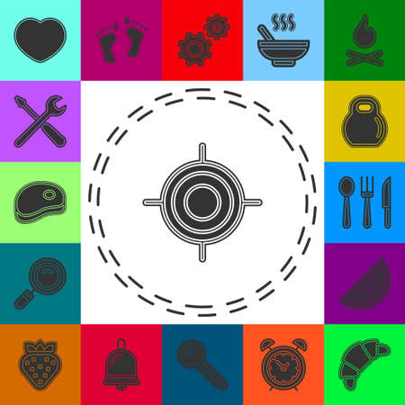 crosshairs icon - vector target aim, sniper symbol - weapon illustration. Flat pictogram - simple iconのイラスト素材