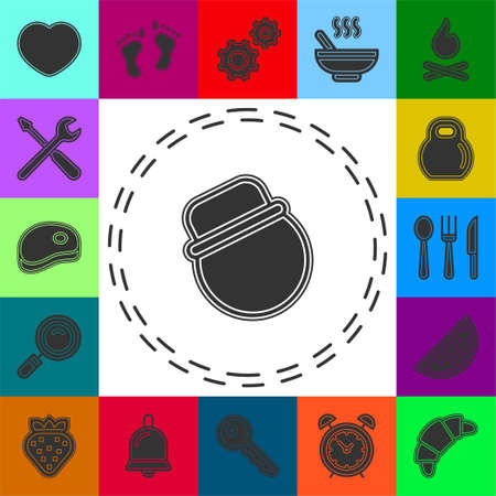 Farmer icon vector isolated on white background, logo concept of Farmer sign, symbol. Flat pictogram - simple iconのイラスト素材
