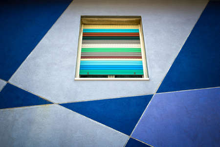 A colored window and a wall made 70の写真素材