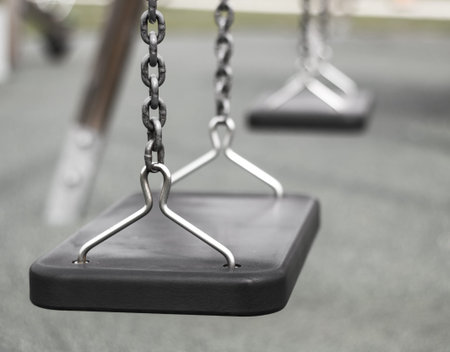 Simple swing in the playground, process faded tones.