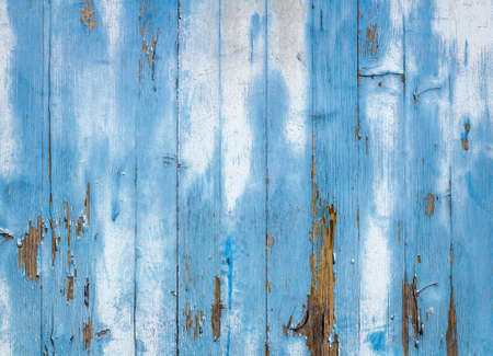 Light blue old wood planks backgroundの写真素材