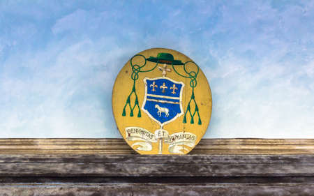 Ancient coat of arms of an italian bishopの写真素材