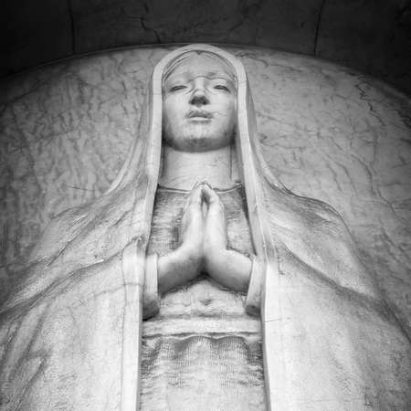 Statue of Virgin Mary as a symbol of love and kindnessの写真素材