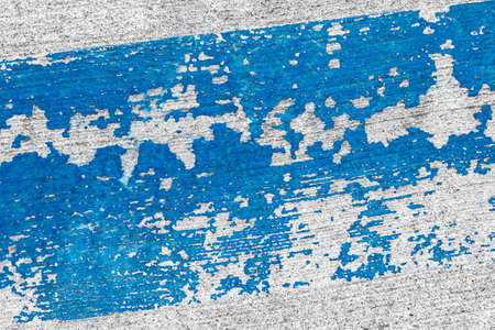 Blue brush stroke on the concrete wall for various backgroundsの写真素材
