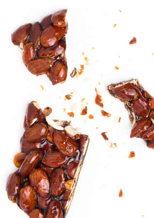 Typical Sicilian dessert: nougat with almonds.の写真素材