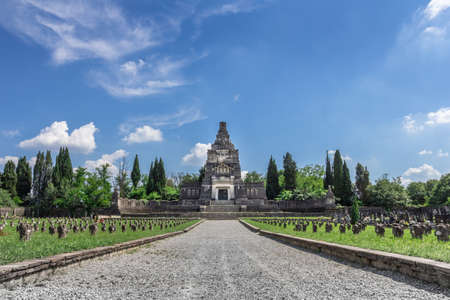 Cemetery of Crespi d'Adda, Capriate San Gervasio, Bergamo, Lombardy / Italy - June 15 2018のeditorial素材