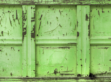 Closeup of a green rubble container. it can be used as background.