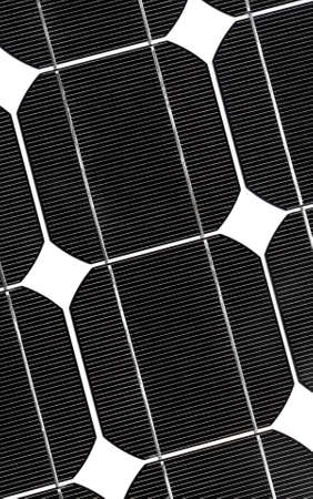 Close-up of solar energy panel photovoltaics module. Photovoltaic cells. Photovoltaic panel for renewable electric production. Top view.の写真素材