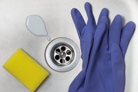 stainless steel sink and drainerの写真素材