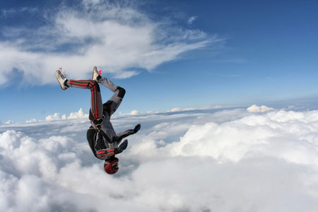 Skydiver does fall headfirst 