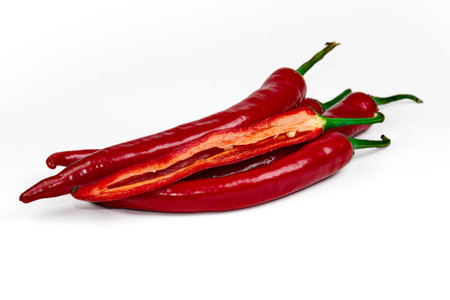 chili pepper isolated on a white backgroundの写真素材