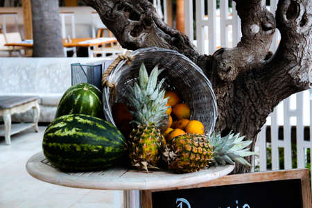 fruit on the tableの写真素材