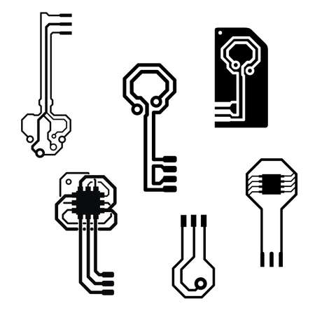  electronic circuit board keysのイラスト素材