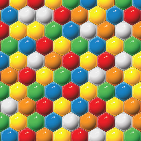 Plastic children s hexagon mosaic  Vector background のイラスト素材