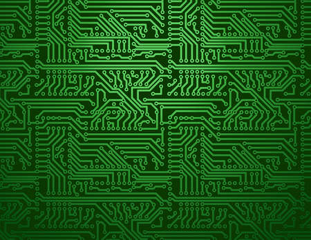 Vector green circuit board backgroundのイラスト素材