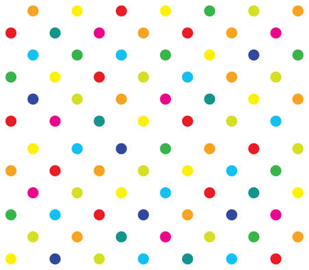Vector seamless polka dot girl kids patternのイラスト素材