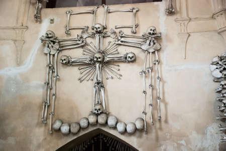 Ossuary, Charnel House in Kutna Horaの写真素材