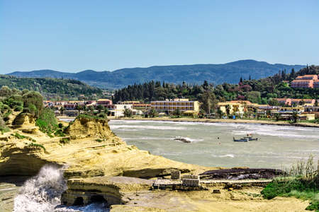beautiful view in sidari from canal damour corfuの写真素材