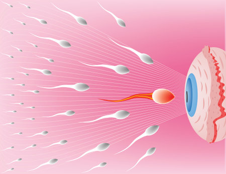 The mans seed aspires to make fertilisation with the obvious leader