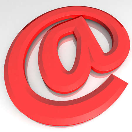 three-dimensional mark Internet dog on a white backgroundの写真素材