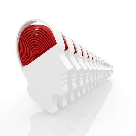 people's minds with the labyrinth of the brain rather than stand in a row. Computer Simulationの写真素材