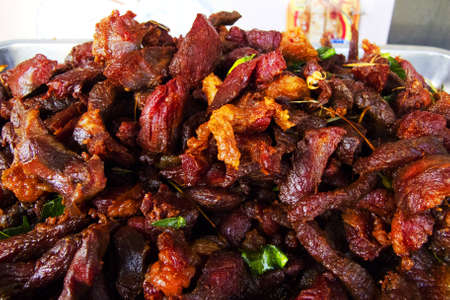 Dried pork friedの写真素材