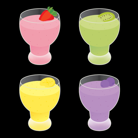 Fruit smoothie vectorのイラスト素材