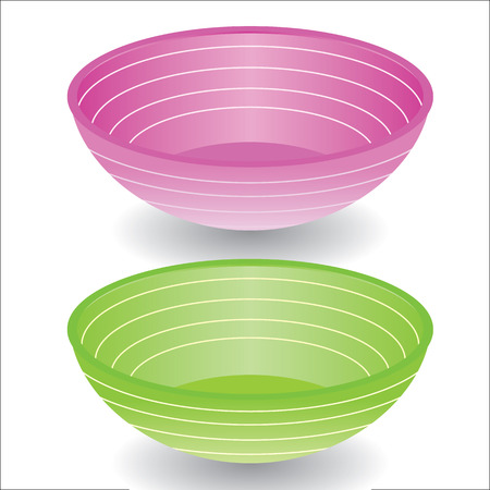 plastic bowls. Vector illustration EPS10のイラスト素材
