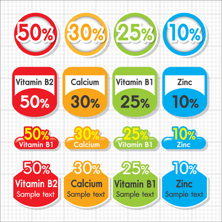 vitamin calcium zinc nutrition. illustration, Eps 10のイラスト素材