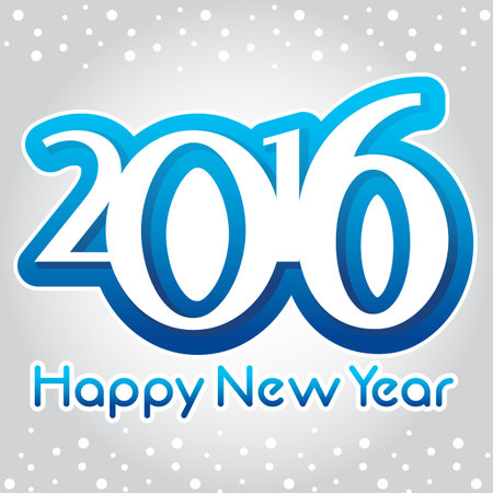 happy new year 2016. Vector illustrationのイラスト素材