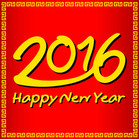 happy new year 2016. Vector illustrationのイラスト素材