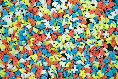 Sweet letters for a cake.の写真素材