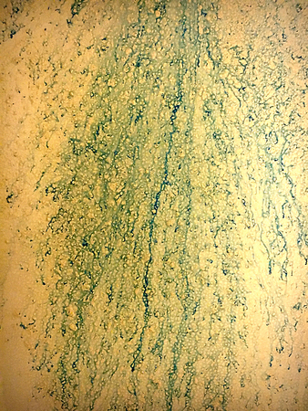 Blue on yellow background abstractの写真素材