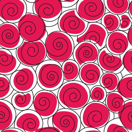 Seamless pattern with spiral curls. vector stylish textureのイラスト素材