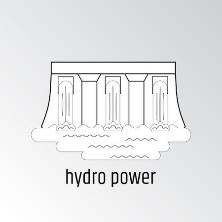 Vector illustration of hydro energyのイラスト素材