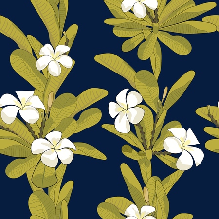 Floral tropical patternのイラスト素材