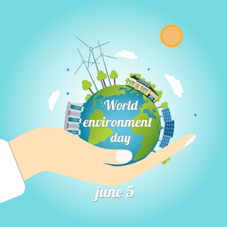 Vector illustration of World Environment Day.のイラスト素材